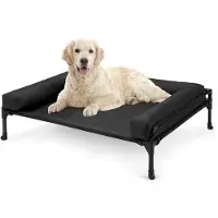 OEM Lit rafraîchissant pour chien, taille moyenne, housse amovible et lavable, noir, 89 x 56 x 18 cm