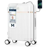 4FLY Valise cabine rigide M 54 × 37 × 23 cm (36 L) en polycarbonate – avec serrure TSA, 4 roulettes doubles pivotantes et poignée télescopique en aluminium