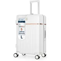 4FLY Valise rigide , 65 cm de large (68 L), en polycarbonate – avec serrure TSA, 4 roulettes doubles pivotantes et poignée télescopique en aluminium, bagage de voyage