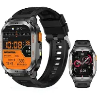 COOAU Montre intelligente pour femmes hommes, QX18 2,01" grand écran tactile HD couleur montre de fitness, mesure de la fréquence cardiaque, mesure de l'oxygène dans le sang, batterie 630 mAh