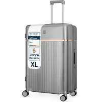 4FLY Valise rigide XL 76 cm (103 L) en polycarbonate – avec serrure TSA, 4 roulettes doubles pivotantes et poignée télescopique en aluminium