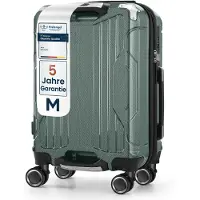 4FLY Valise cabine rigide M 54 × 37 × 23 cm (36 L) en polycarbonate – avec serrure TSA, 4 roulettes doubles pivotantes et poignée télescopique en aluminium