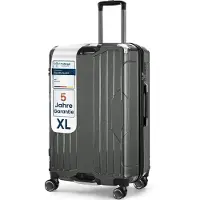 4FLY Valise rigide Carbo ABS+PC 28 pouces – Bagage en soute – Taille XL – Gris foncé