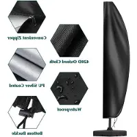 OEM Housse de protection pour parasols, Oxford 420D, résistante aux intempéries et aux UV, pour parasols à bras latéral