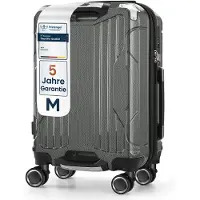 4FLY Valise cabine rigide M 54 × 37 × 23 cm (36 L) en polycarbonate – avec serrure TSA, 4 roulettes doubles pivotantes et poignée télescopique en aluminium
