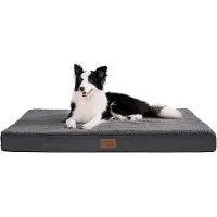 OEM Lit orthopédique pour chien, taille moyenne, 91 x 69 x 76 cm, gris foncé