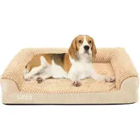OEM Lit pour chien de taille moyenne, couleur kaki, avec revêtement imperméable