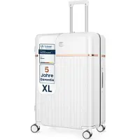 4FLY Valise rigide XL 76 cm (103 L) en polycarbonate – avec serrure TSA, 4 roulettes doubles pivotantes et poignée télescopique en aluminium