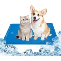 Markenlos Tapis rafraîchissant pour chiens et chats, été, imperméable, bleu, 50 x 40 cm, auto-rafraîchissant