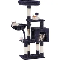 OEM Tour pour chat d'intérieur avec jouets, peluches, hamac et poteaux en sisal - Gris