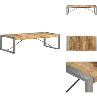 vidaXL Table basse 140x70x40 cm Bois de manguier brut - Tables basses