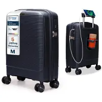 4FLY Valise rigide CoreMatte PP 20 pouces Bagage à main – Taille M – Bleu foncé
