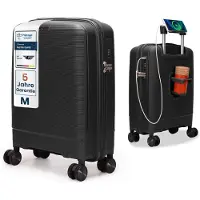 4FLY Valise rigide CoreMatte PP 20 pouces Bagage à main – Taille M – Noir