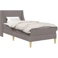 vidaXL Cadre de lit avec matelas avec tête de lit Polyester