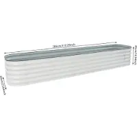 StarTech.com Kit de jardinière surélevée - Grande jardinière ondulée - Antirouille - Pour légumes, fleurs et herbes aromatiques - Pour balcon, terrasse et cour - Blanc