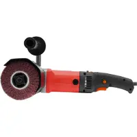 StarTech.com Machine de ponçage électrique à brosses - Polisseuse pour bois et métaux - 1580W - 220V - 100–3000 tr/min - 6 vitesses - Arbre de 19 mm - Rouge