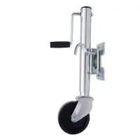 StarTech.com Roue d'appui pour remorque - Roue de stabilisation - Capacité de charge de 540 kg - Réglable en hauteur de 32 à 57,4 cm - Roue de 15,24 cm - Pivotante - Acier au carbone - Argent