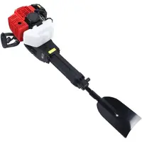 StarTech.com Pelle à terre portable à essence - Pelle à planter - 1900 W, 52 cm³, 2 temps, refroidissement par air, monocylindre, 1500 coups/min - Noir/Rouge