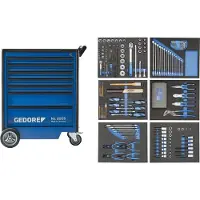 Gedore 2005-TS-190 Chariot à outils avec assortiment de 190 outils, 2980290