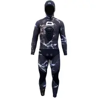 Cetma Black Camu 5 Mm Spearfishing Wetsuit Bleu XL Homme