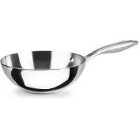 Ibili Triply Natural Wok Pan 20 Cm Argenté