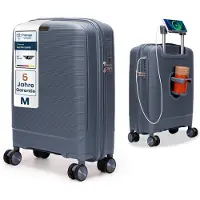4FLY Valise rigide CoreMatte PP 20 pouces Bagage à main – Taille M – Bleu