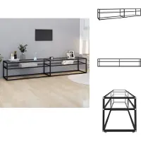 vidaXL Meuble TV Transparent 220x40x40,5 cm verre trempé - Meubles TV