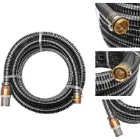vidaXL Tuyau d'aspiration avec raccords en laiton 7 m 25 mm noir - Tuyaux d'arrosage