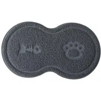OEM Tapis antidérapant, bac à eau et produit anti-vomissements, facile à nettoyer, 1 pièce, gris, pour chiens