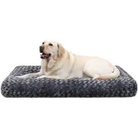 OEM Grand matelas pour chien, lavable, noir, 91 x 68 cm, respirant, antidérapant, pour chiens de grande et moyenne taille