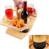 OEM Table de pique-nique d'extérieur en bois avec porte-verres pour le camping, la plage ou le parc