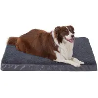 OEM Lit orthopédique pour grands chiens, réversible (froid/chaud), housse amovible, lavable en machine, imperméable, gris foncé, 89 cm × 68 cm × 7,5 cm