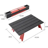 Famanu Table de pique-nique pliable en aluminium, table de balcon, 29 x 41,2 x 13 cm