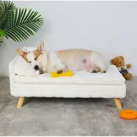 OEM Lit pour chien - Taille S - Poids jusqu'à 20 kg - 70 x 40 x 39 cm - Blanc - pour petits chiens