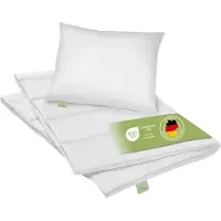 Dreamstar Couverture en microfibre 135x200 cm + taie d'oreiller 80x80 cm | | 2 pièces | Adaptée aux personnes allergiques