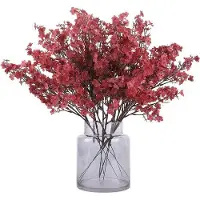 Markenlos Lot de fleurs artificielles pour mariages et fêtes - 12 gypsophilées - Couleurs d'automne - Décoration de table et d'intérieur