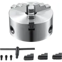 Sweiko Mandrin de tour K11-160 160mm Mandrin à trois mors HT300-Matériau 3 mors Plage de serrage 3,5-160mm 3 mors, 20Cr, ≥53HRC φ45mm Alésage Mandrin de tour à bois Auto-centrant
