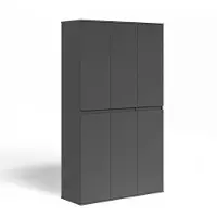 Vicco Armoire à vêtements Claus Anthracite 111x191.5cm avec 6 portes, Model 54740