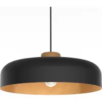 Lumicom Lampe suspendue BOIS « Feuille »