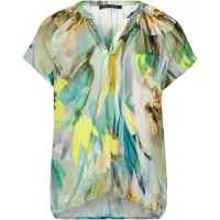 Betty Barclay Chemisier bleu / turquoise / jaune / gris / menthe / blanc