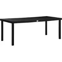 SUCCESS COURIER Table de jardin Outsunny XL pour 8 personnes – Table à manger 190 x 90 cm en aluminium et plastique – Résistante aux intempéries et facile d'entretien – Noir