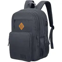OEM Grand sac à dos pour ordinateur portable pour hommes et femmes, compatible avec les ordinateurs portables de 15,6 pouces, bagage de voyage (gris)
