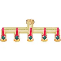 OEM Robinet à 5 voies avec poignée allongée pour tuyau d'arrosage - Raccordement ergonomique pour la maison et le jardin