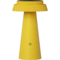 Luxus Europe - Lampe de table solaire Mambo, jaune - Lampe de table d'extérieur LED solaire sans fil – Fonctionne à l'énergie solaire et rechargeable par USB-C