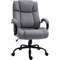 Vinsetto Chaise de bureau , pivotante, réglable en hauteur, capacité de charge 220 kg, gris clair