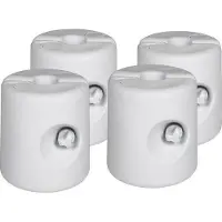 Famanu Lot de lestage pour tentes de réception - Ø 24 cm - blanc - perméable à l'eau - 4 pièces