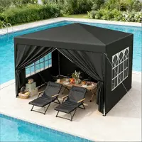 SUCCESS COURIER Grand pavillon de jardin – Abri extérieur, idéal pour les terrasses, les mariages, la restauration et les événements (pavillon seul, sans parois latérales)