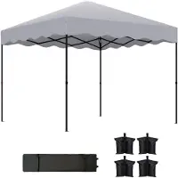 Outsunny , tonnelle d'environ 3x3 mètres, imperméable, stable, résistante aux intempéries, tonnelle pliante pop-up