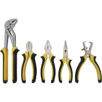 OEM Pinces en acier au chrome-vanadium (lot de 5) - Jeu de pinces ergonomiques, référence HPSET1
