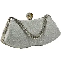 OEM Sac à strass de luxe pour femme, petite trousse à bijoux, collier argenté, élégant sac à bandoulière, petit sac à main pour un mariage, un bal de promo ou une soirée